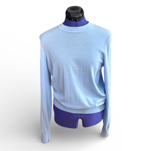 Sandro Paris Sky Blue Crewneck Sweater 100% Wool Women’s Large